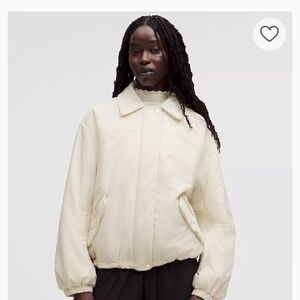 Lululemon Athletica Cream Puffer Jacket
